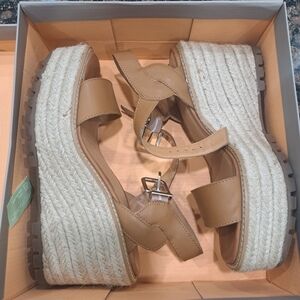 Crown Vintage Tan Wedge Sandals